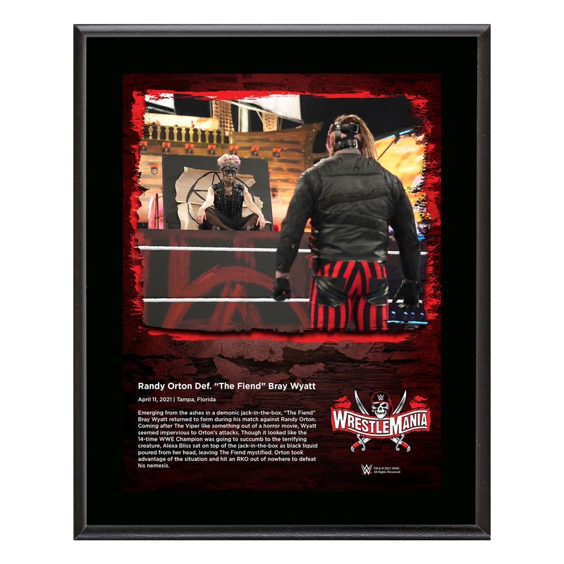 The Fiend & Alexa Bliss WrestleMania 37 10x13 Commemorative Plaque Pwcatalog