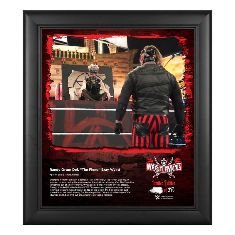 The Fiend & Alexa Bliss WrestleMania 37 15x17 Commemorative Plaque Pwcatalog