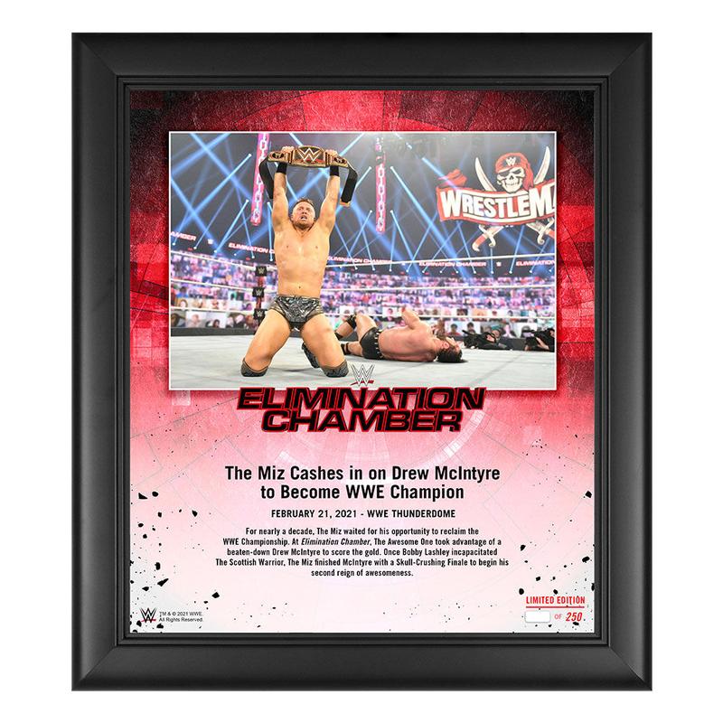 The Miz Elimination Chamber 2021 15x17 Commemorative Plaque Pwcatalog