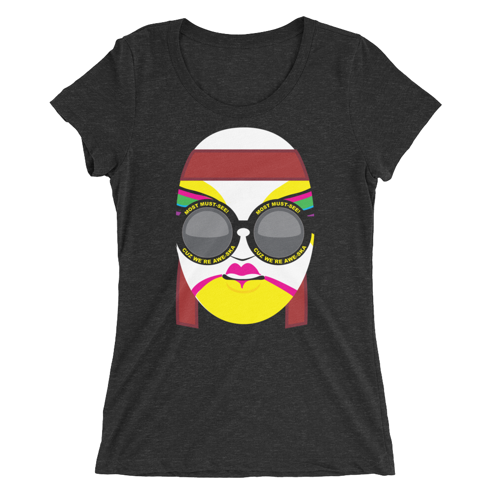 The Miz & Asuka MMC Mask Logo Women's Tri-Blend T-Shirt Pwcatalog