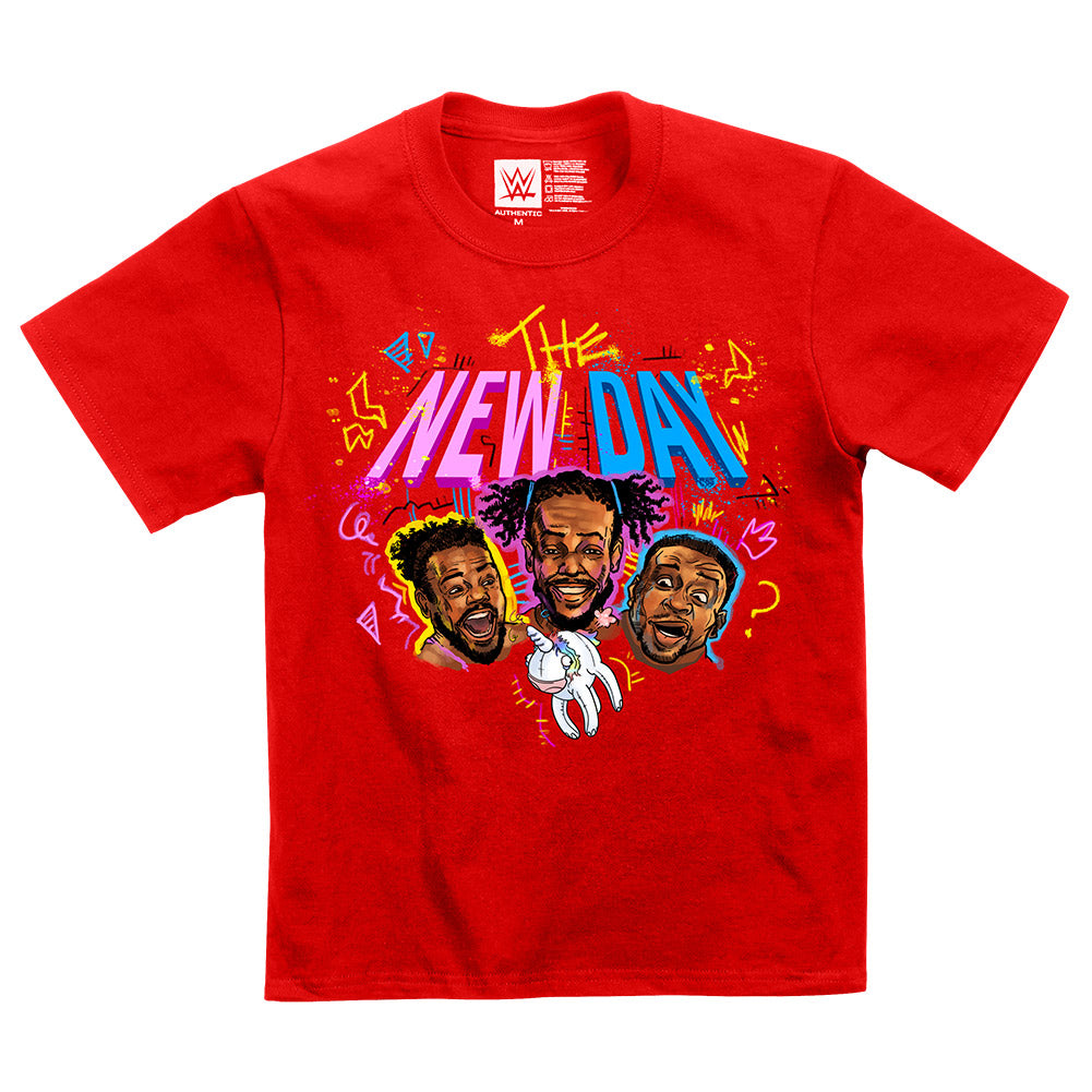 The New Day Unicorn Balloon Youth Authentic T-Shirt Pwcatalog