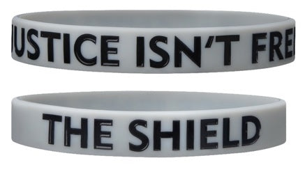 The Shield Justice Isn't Free Rubber Bracelet PWcatalog