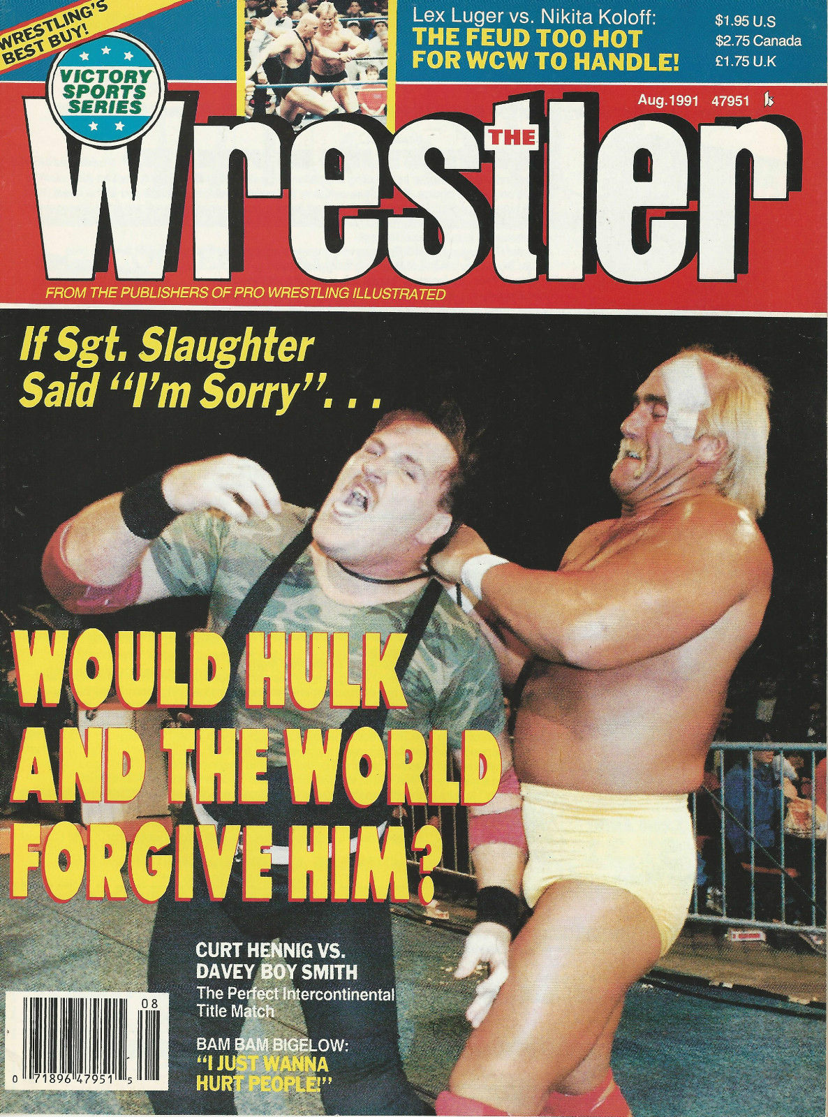 The Wrestler August 1991 Magazine PWcatalog