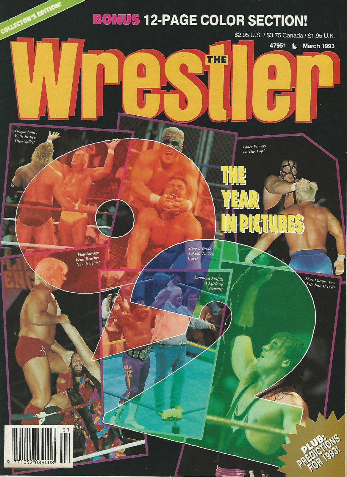 The Wrestler March 1993 Magazine PWcatalog