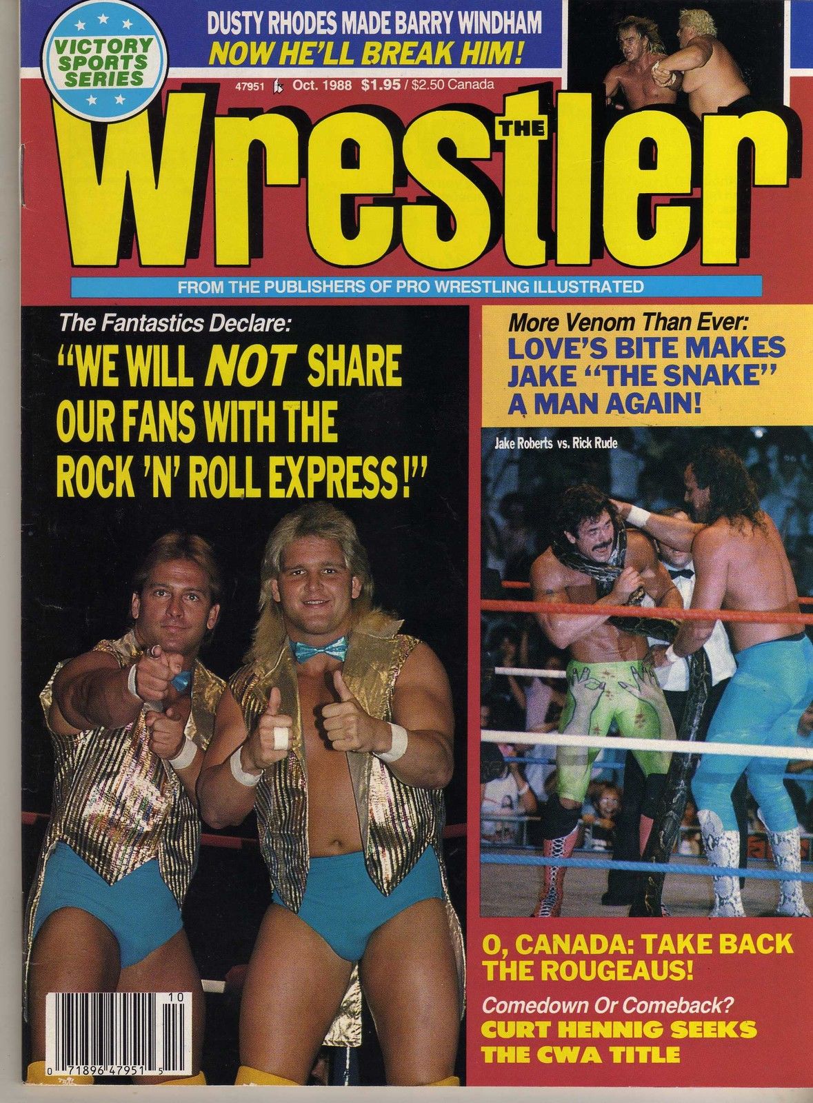 The Wrestler October 1988 Magazine PWcatalog