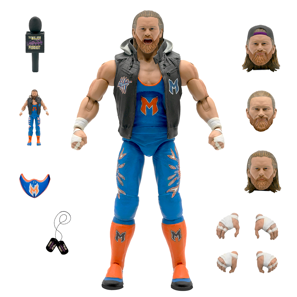 Super7 Ultimates Major Wrestling Figure Podcast Brian Myers Action & Toy Figures PWcatalog