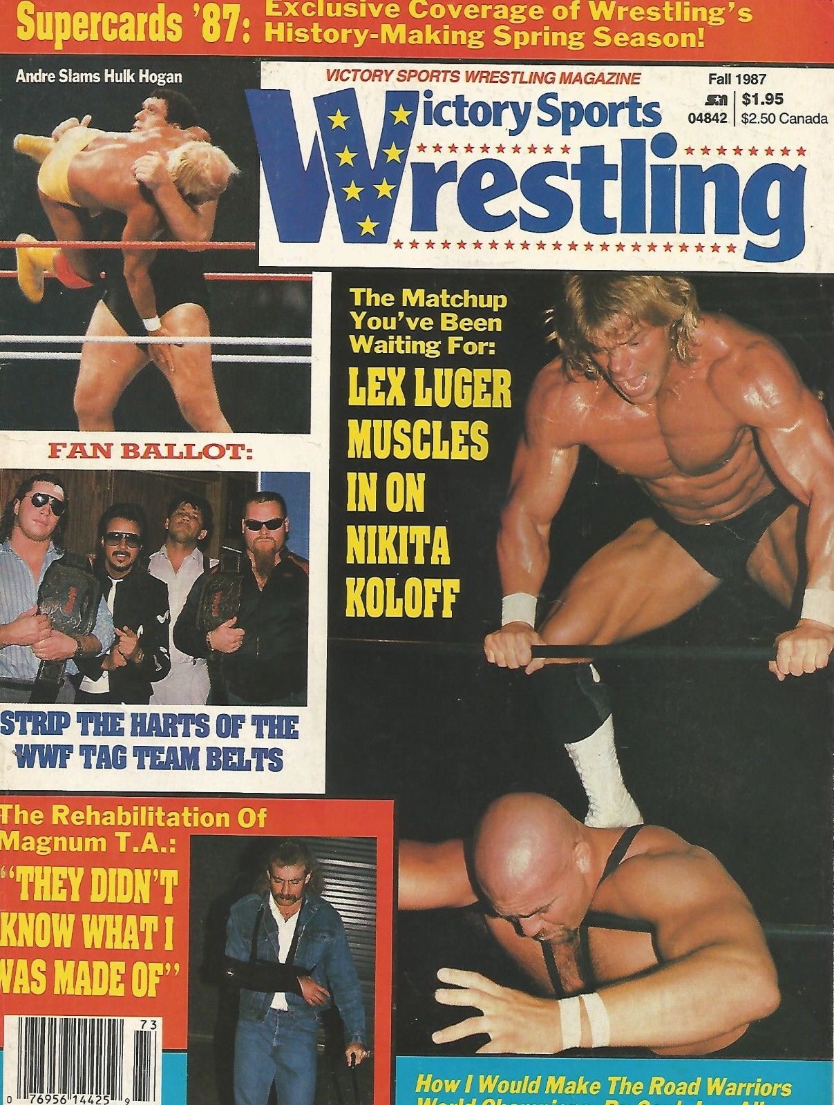 Victory Sports Wrestling Fall 1987 Magazine PWcatalog