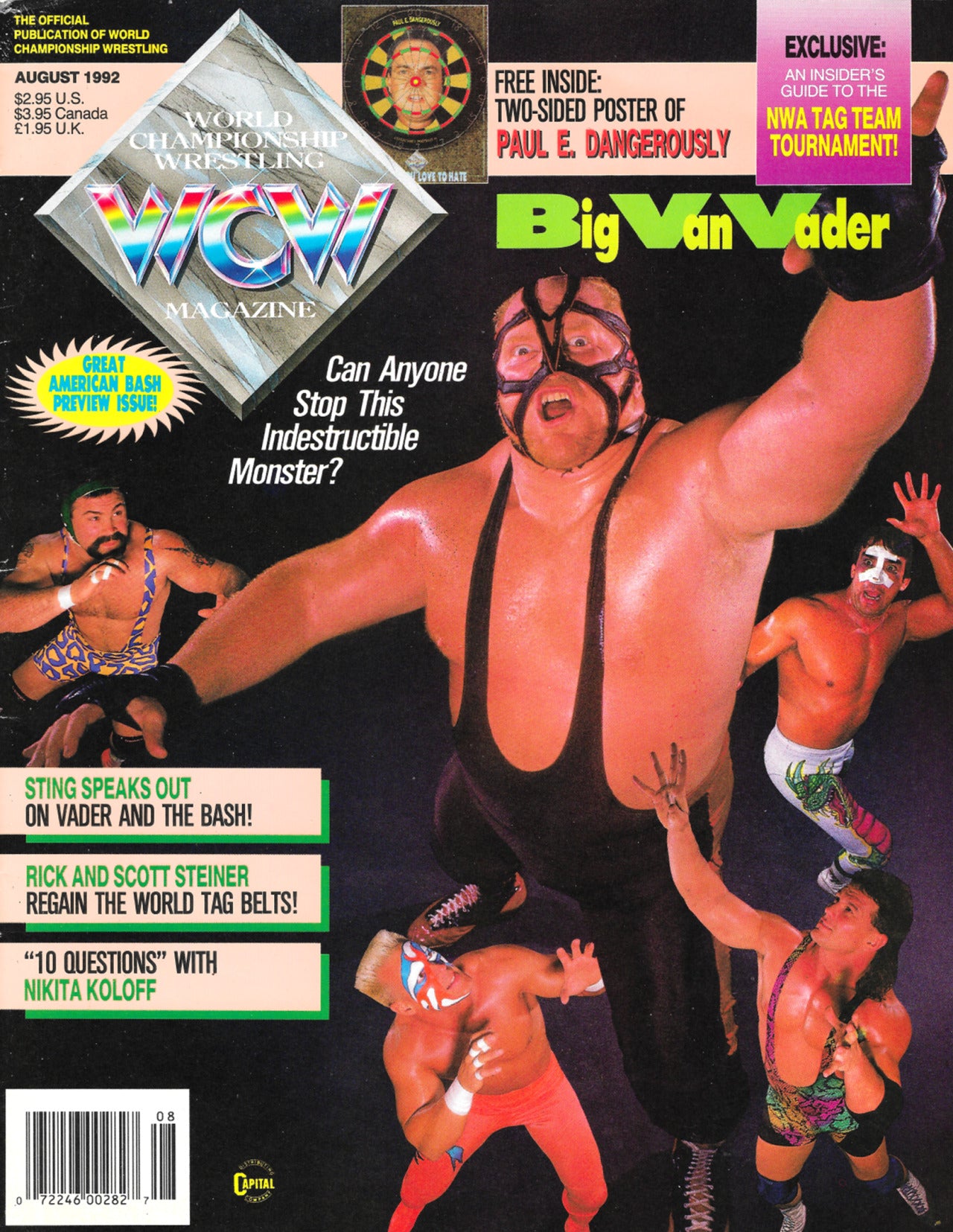 WCW Magazine August 1992 Magazine PWcatalog