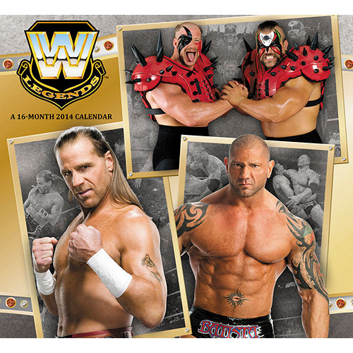 WWE Legends 2014 Wall Calendar Pwcatalog