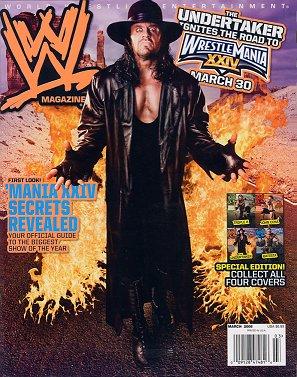 WWE Magazine March 2008 Undertaker Magazine PWcatalog