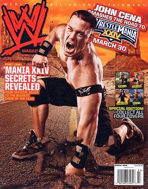 WWE Magazine March 2008 Cena Magazine PWcatalog