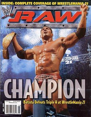 WWE Raw May 2005 Magazine PWcatalog