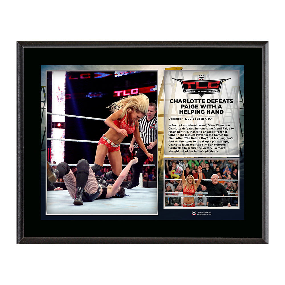WWE TLC 2015 Charlotte 10.5 x 13 Photo Collage Plaque Pwcatalog