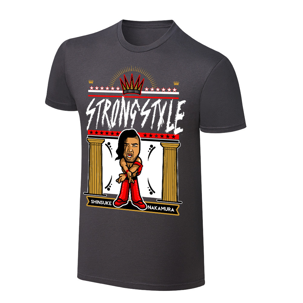 WWE x NERDS Shinsuke Nakamura Strong Style Cartoon T-Shirt Pwcatalog