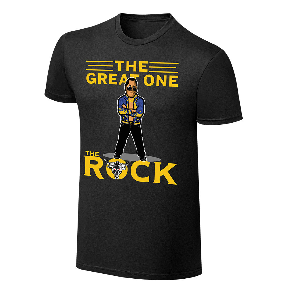 WWE x NERDS The Rock The Great One Cartoon T-Shirt Pwcatalog