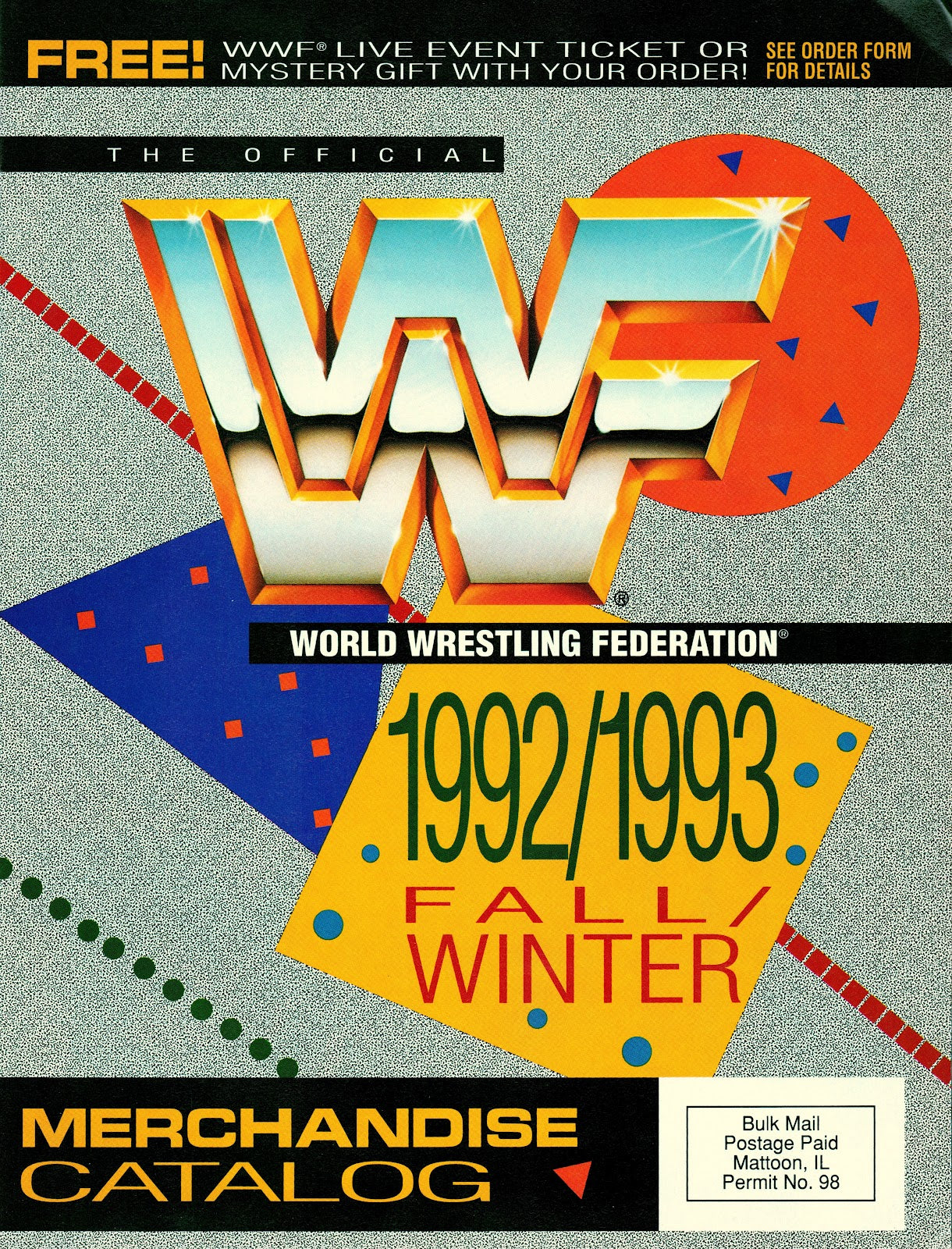 WWF Catalog Fall 1992-1993 Magazine PWcatalog
