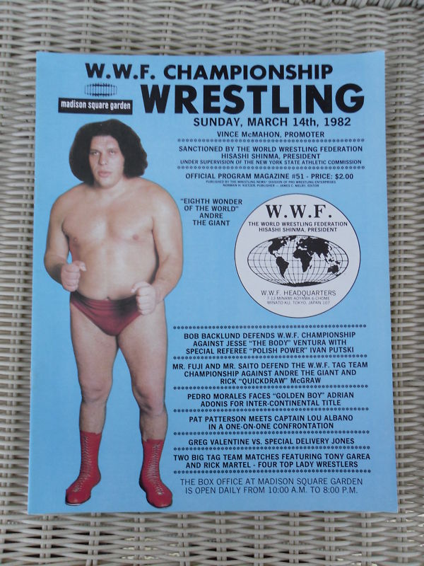 WWF Program MSG March 1982 Magazine PWcatalog