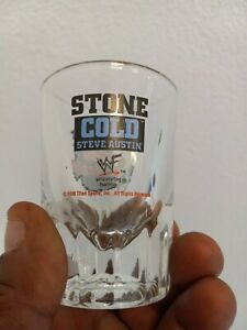 WWF Steve Austin shot glass PWcatalog