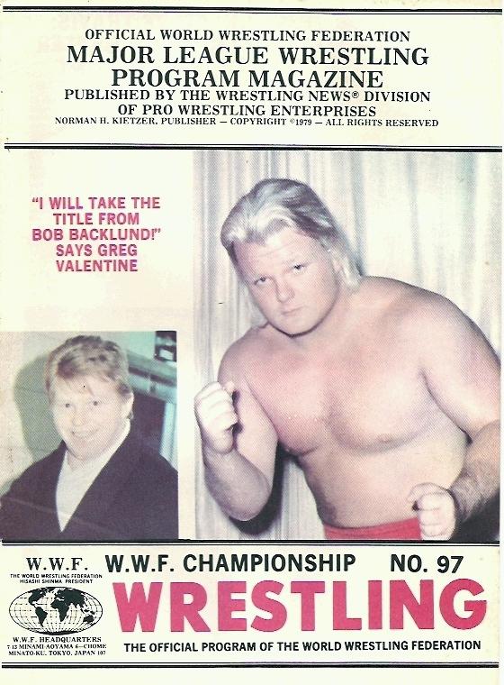 WWF Program 1979 Magazine PWcatalog