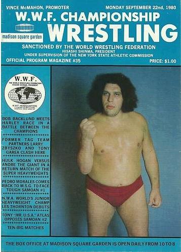WWF Program MSG September 1980 Magazine PWcatalog