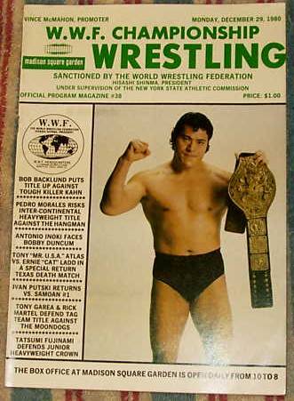 WWF Program MSGDecember 1980 Magazine PWcatalog
