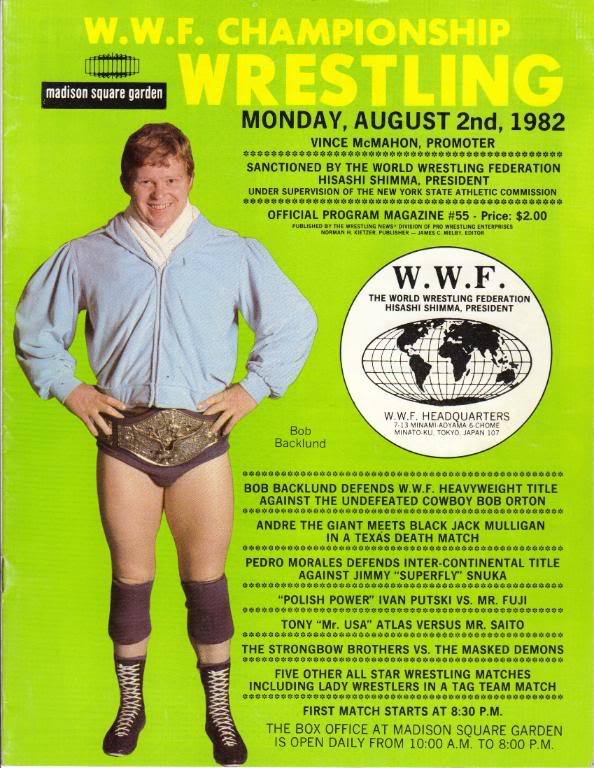 WWF Program MSG 55August 1982 Magazine PWcatalog