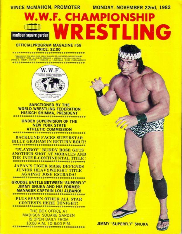 WWF Program MSGNovember 1982 Magazine PWcatalog