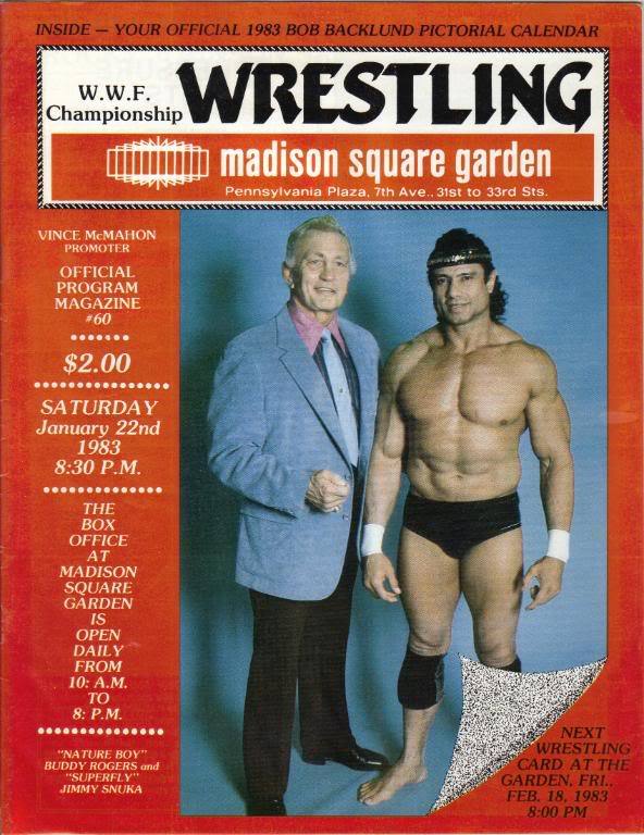 WWF Program MSGJanuary 1983 Magazine PWcatalog