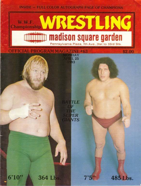 WWF Program MSGApril 1983 Magazine PWcatalog