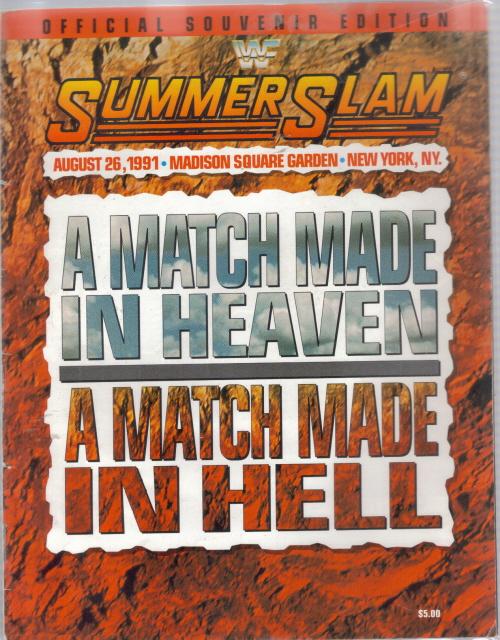 WWF Program SummerSlam 1991 Magazine PWcatalog