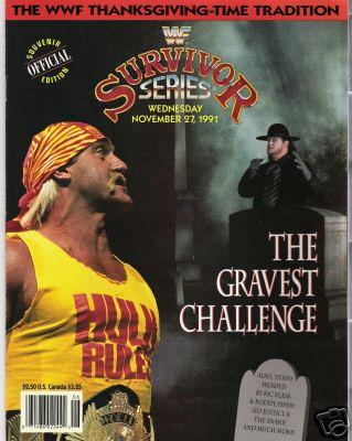 WWF Program Survivor Series 1991 Magazine PWcatalog