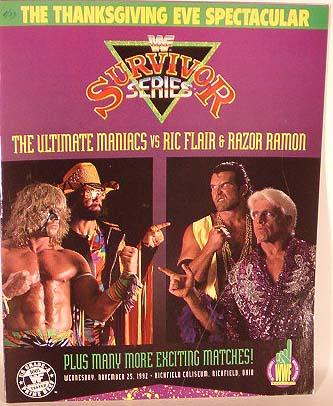 WWF Program Survivor Series 1992 Magazine PWcatalog