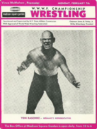 WWWF Program MSG February 1977 Magazine PWcatalog
