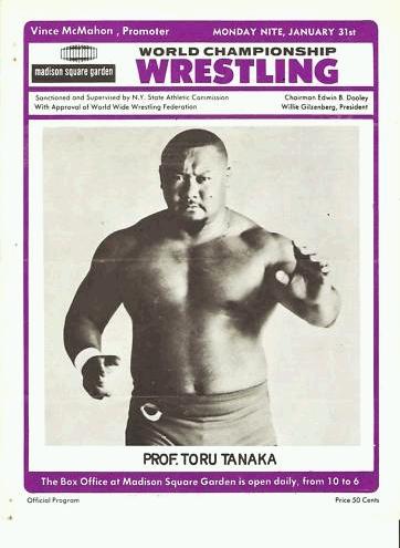 WWWF Program MSG January 1972 Magazine PWcatalog