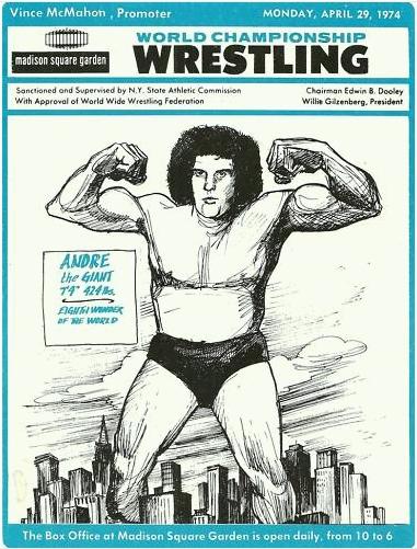 WWWF Program MSG April 1974 Magazine PWcatalog