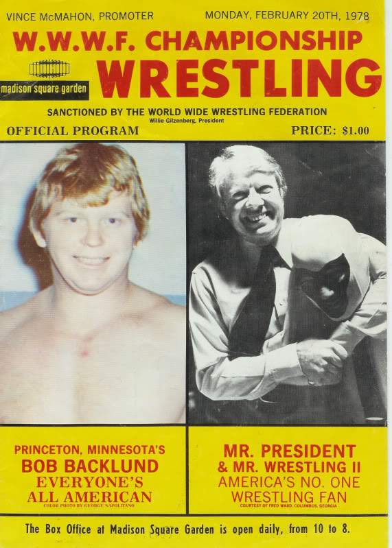 WWWF Program MSG February 1978 Magazine PWcatalog