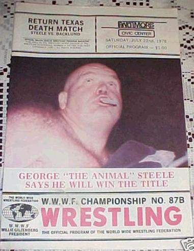 WWWF Program July 1978 Magazine PWcatalog
