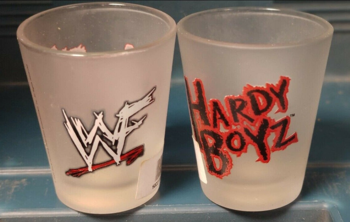 WWF Hardy boyz shot glass PWcatalog