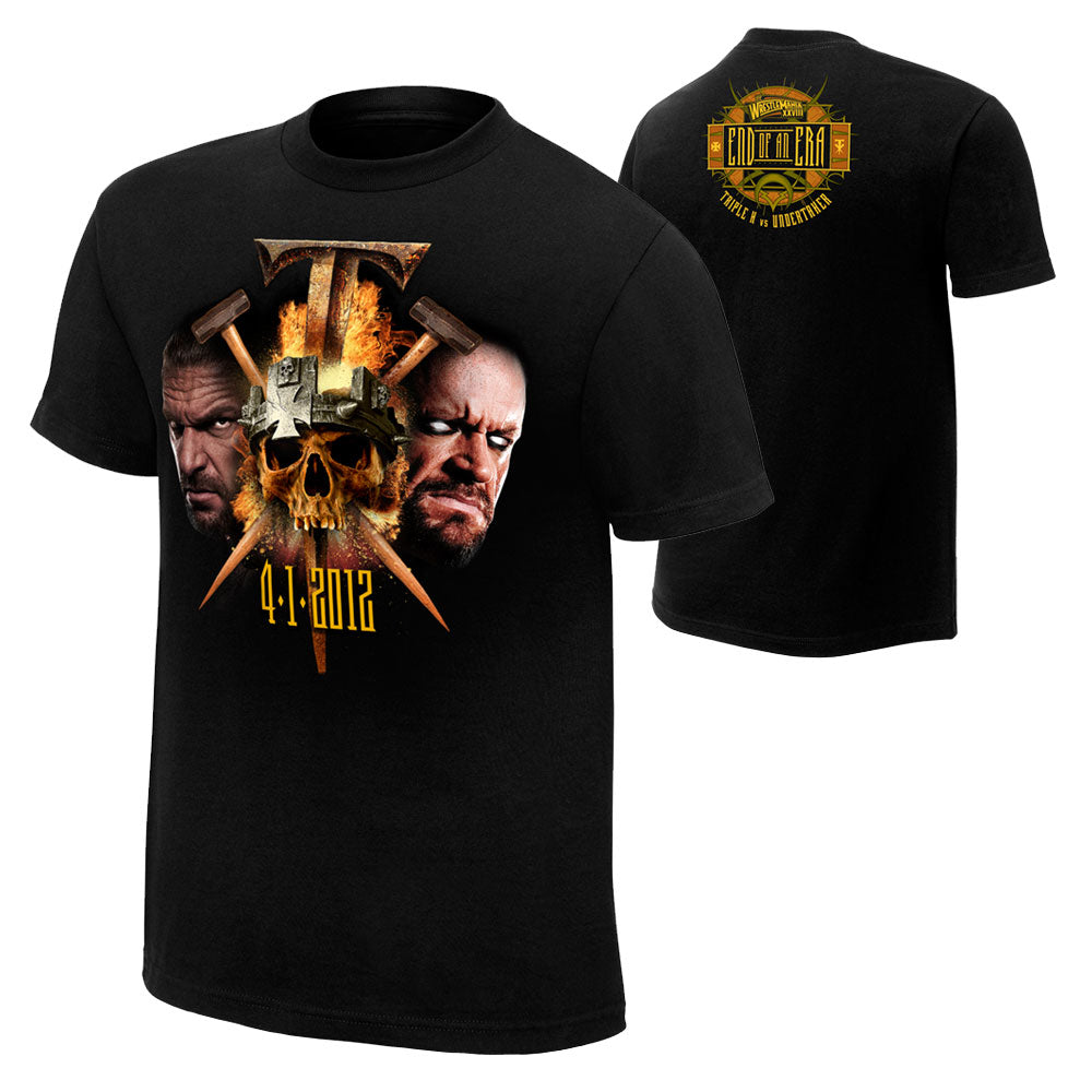 WrestleMania 28 Undertaker vs. Triple H End of an Era Face-Off T-Shirt Pwcatalog