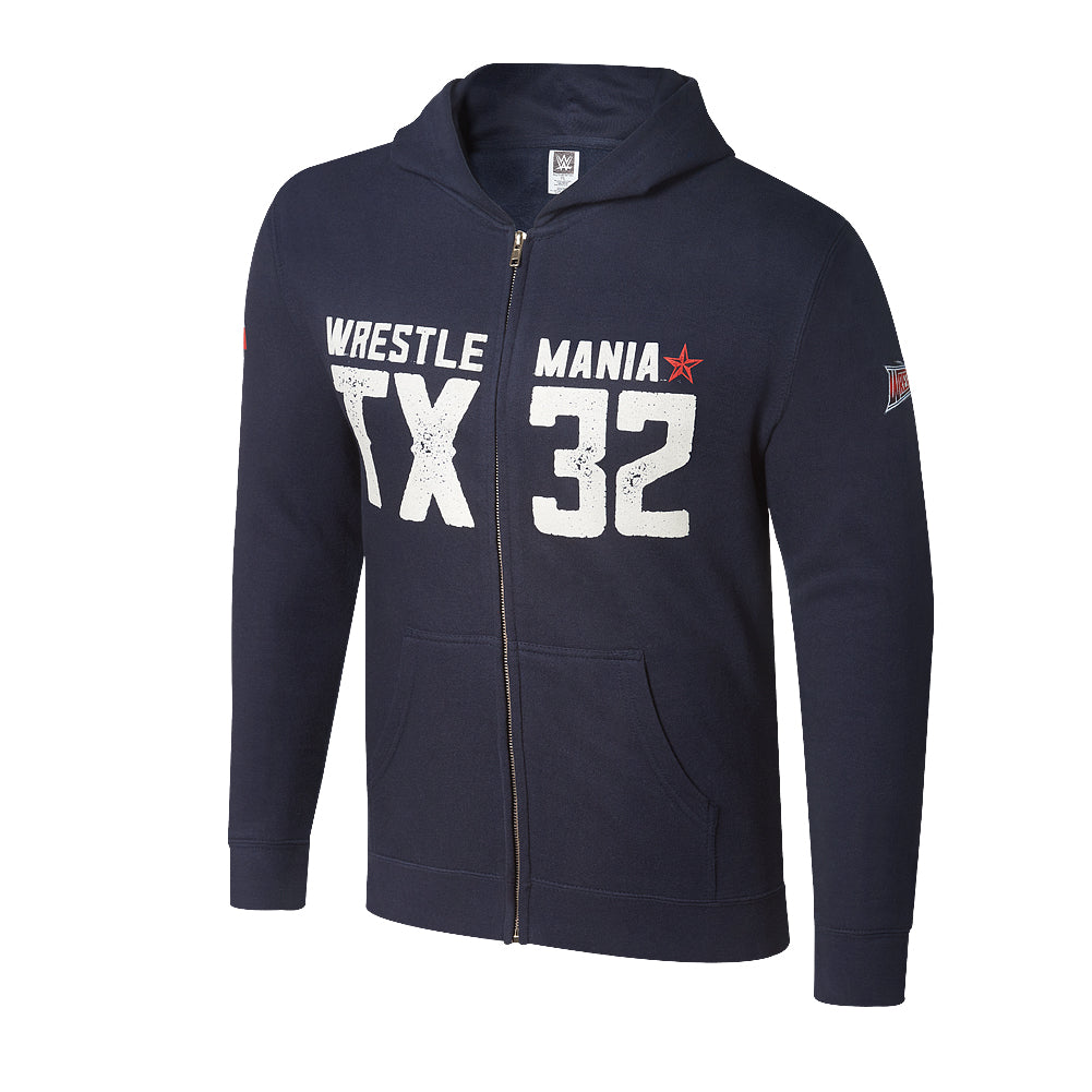 WrestleMania 32 Full-Zip Youth Hoodie Sweatshirt Pwcatalog