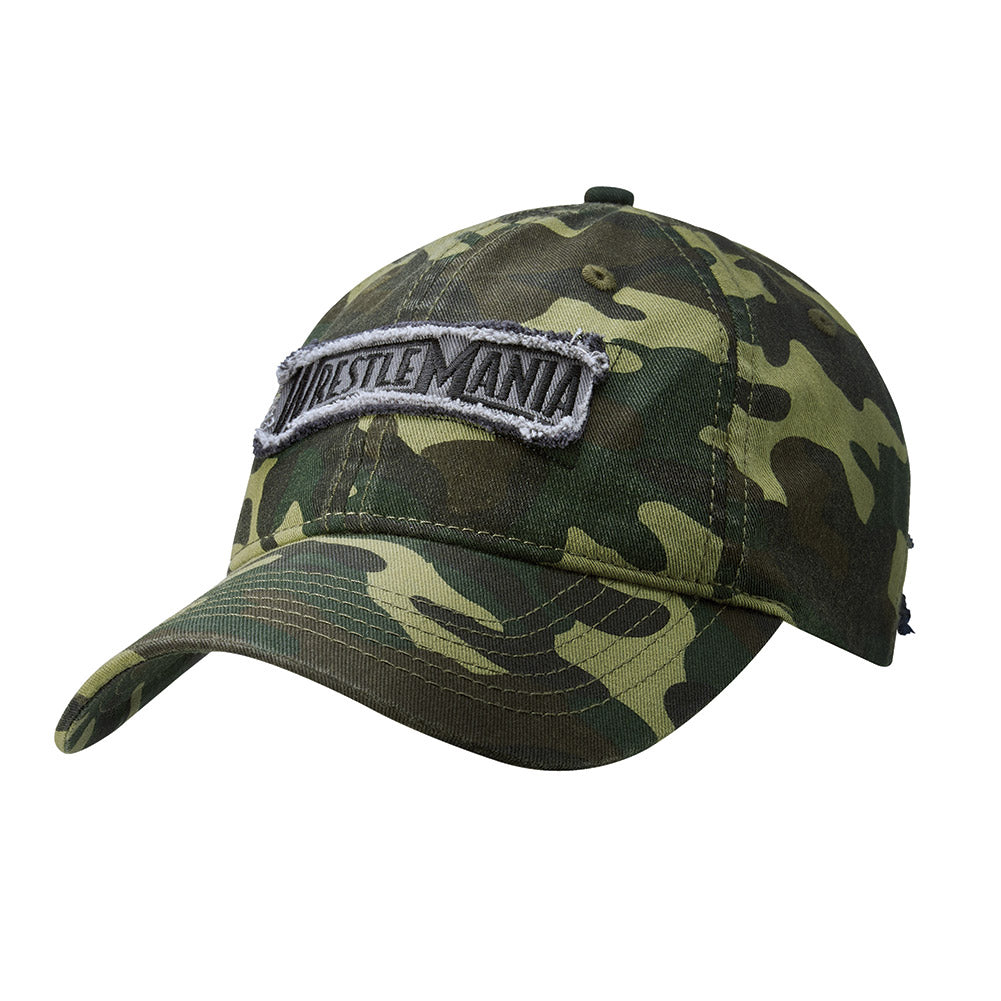 WrestleMania 33 Camo Baseball Hat Pwcatalog