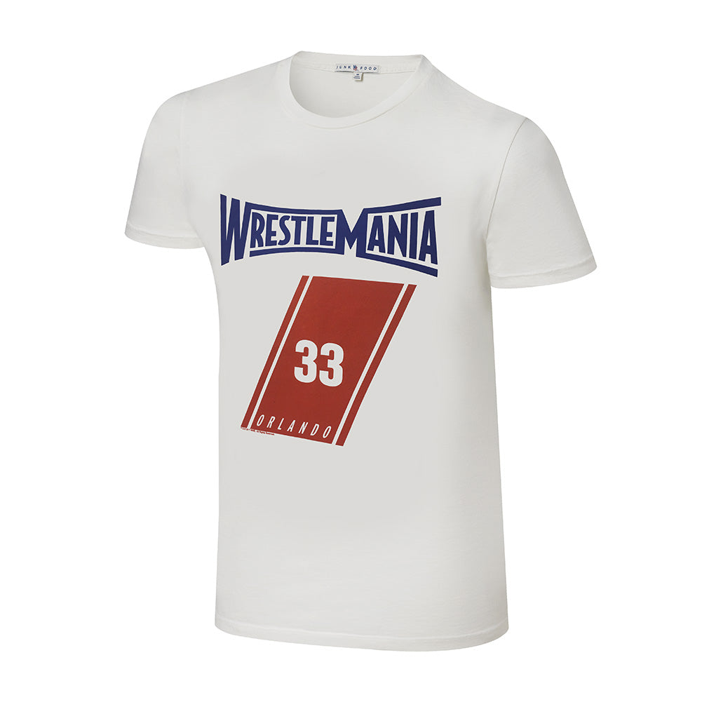WrestleMania 33 Junk Food White T-Shirt Pwcatalog