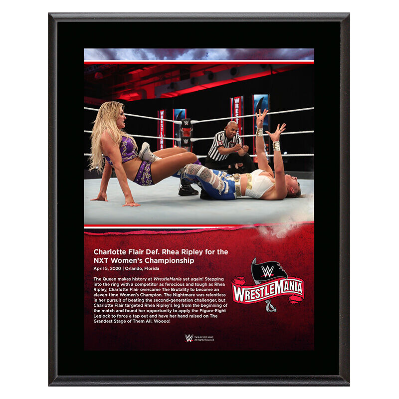 WrestleMania 36 Charlotte Flair 10 x 13 Limited Edition Plaque Pwcatalog