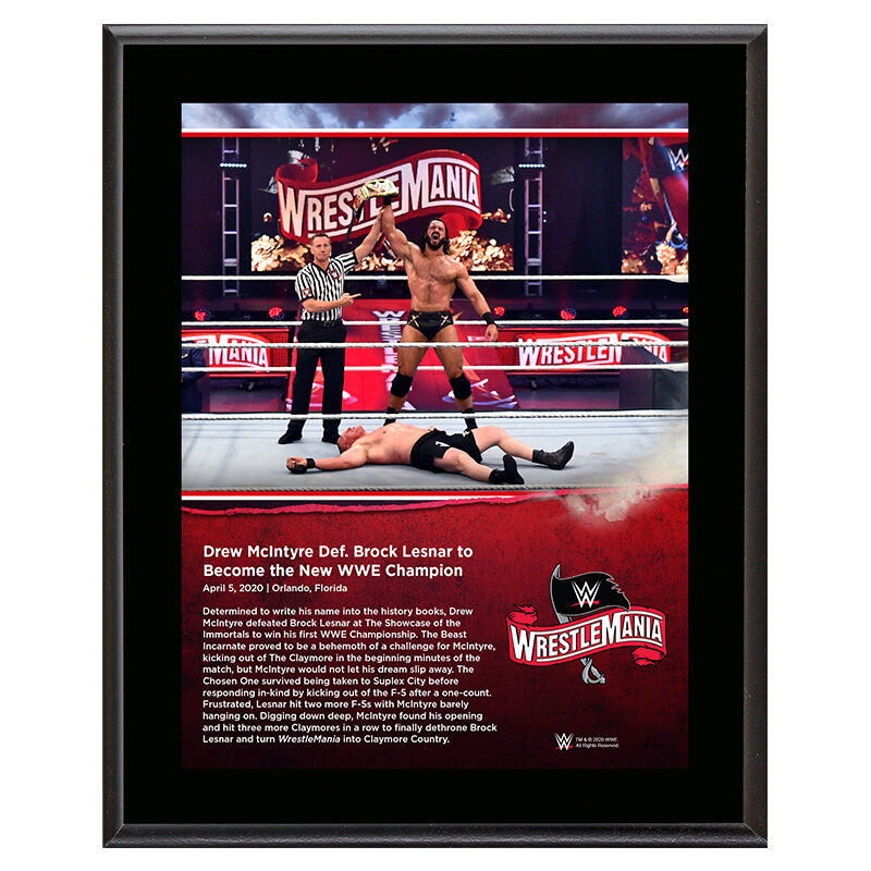WrestleMania 36 Drew McIntyre 10 x 13 Limited Edition Plaque Pwcatalog