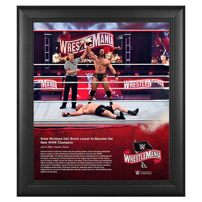 WrestleMania 36 Drew McIntyre 15 x 17 Limited Edition Plaque Pwcatalog
