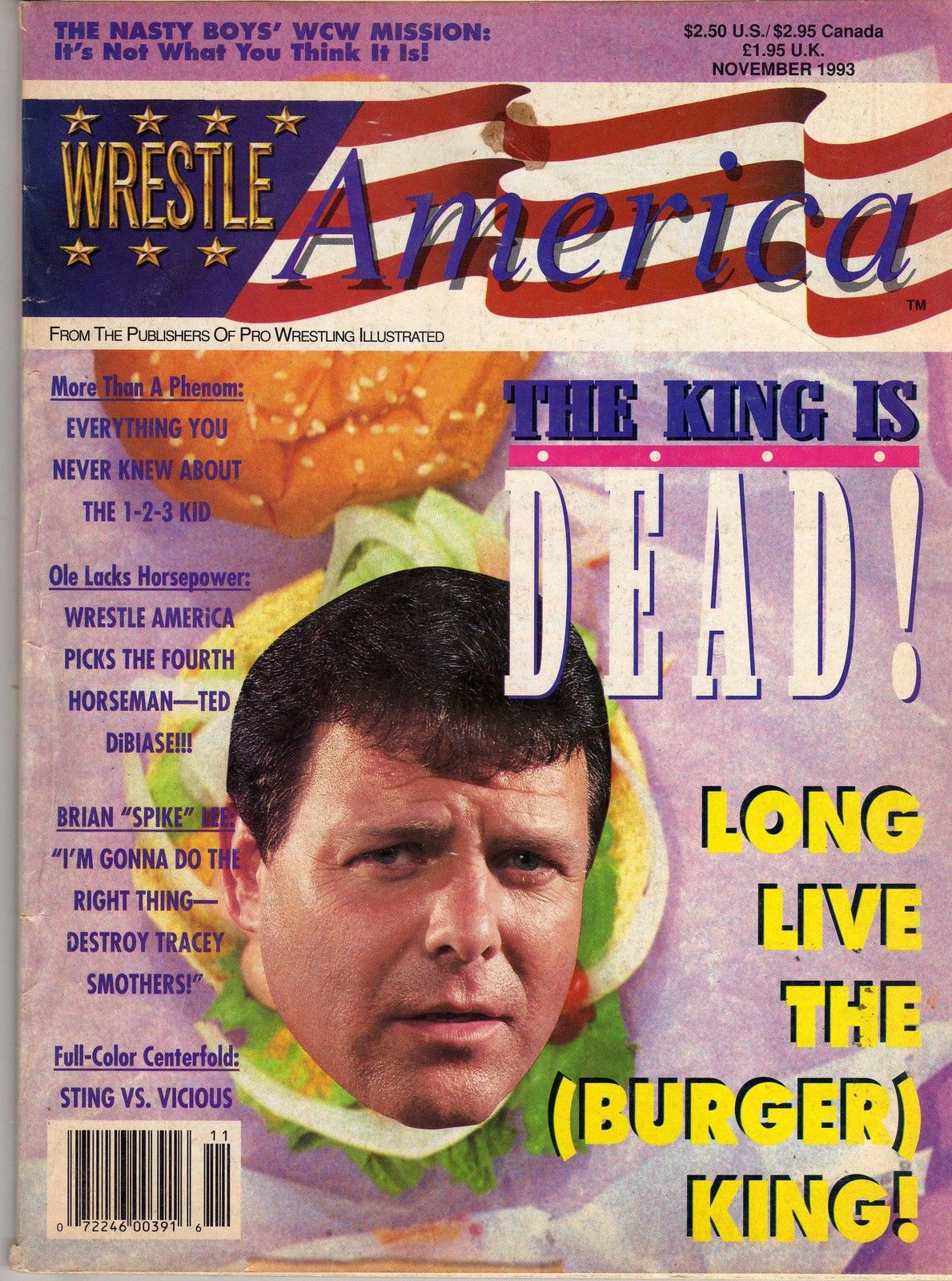Wrestle America November 1993 Magazine PWcatalog