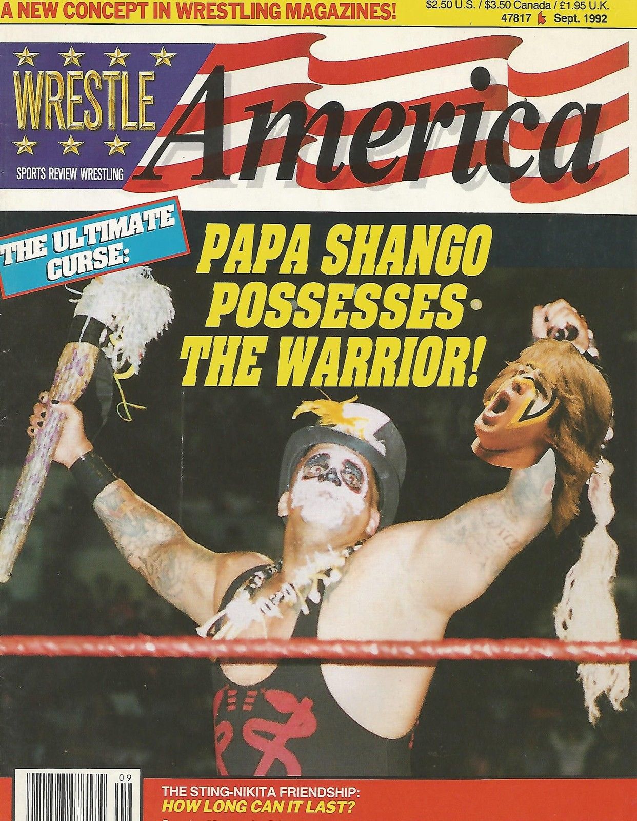 Wrestle America September 1992 Magazine PWcatalog