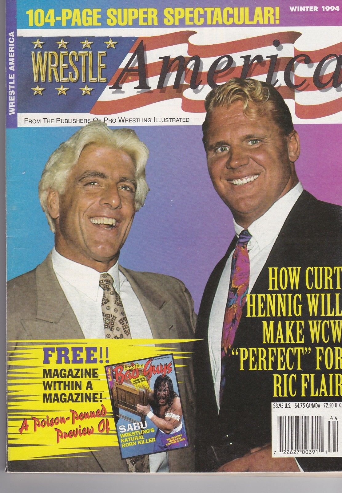 Wrestle America Winter 1994 Magazine PWcatalog