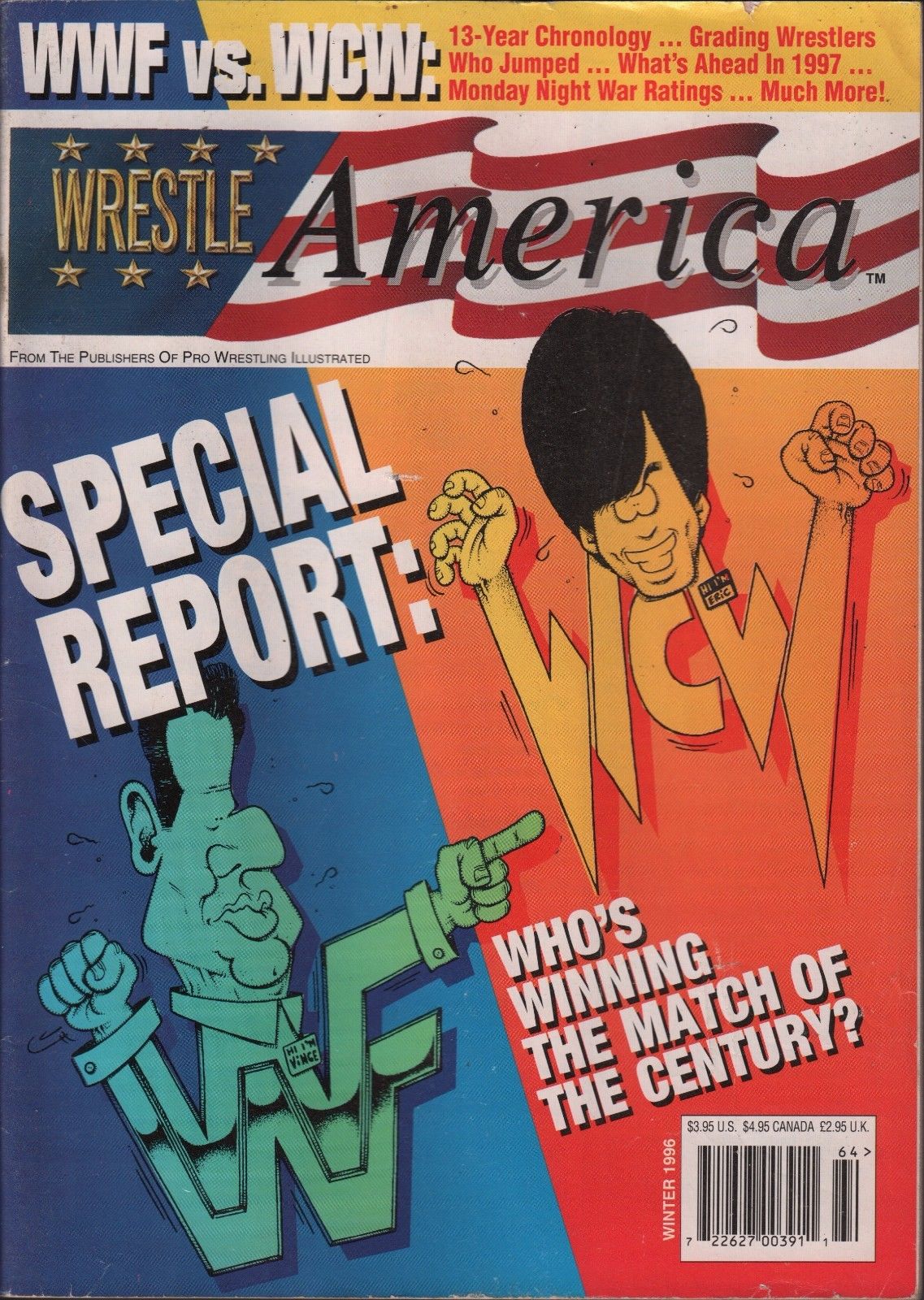 Wrestle America Winter 1996 Magazine PWcatalog