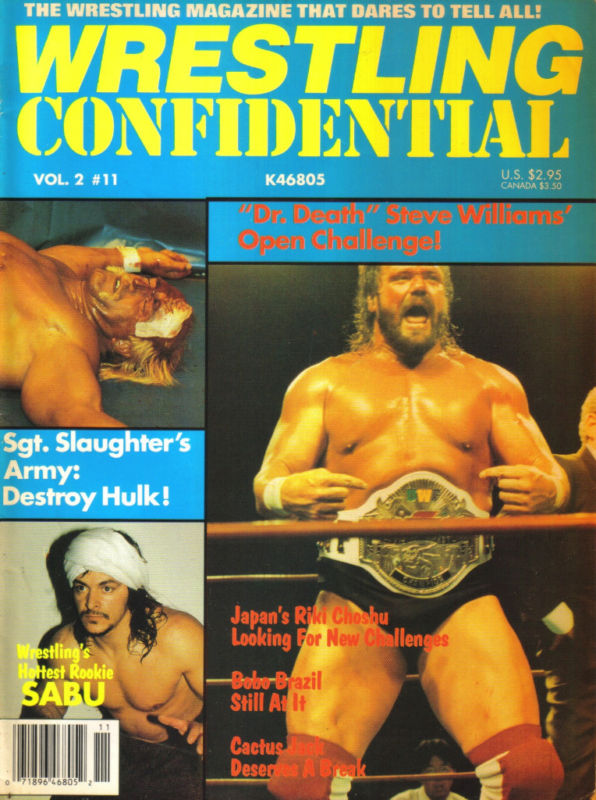 Wrestling Confidential November 1991 Magazine PWcatalog